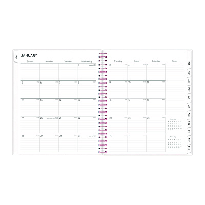 Blue Sky Joselyn Monthly Wirebound Planner, Floral Artwork, 10 x 8, Pink/Peach/Black Cover, 12-Month (Jan to Dec): 2026 (110395)