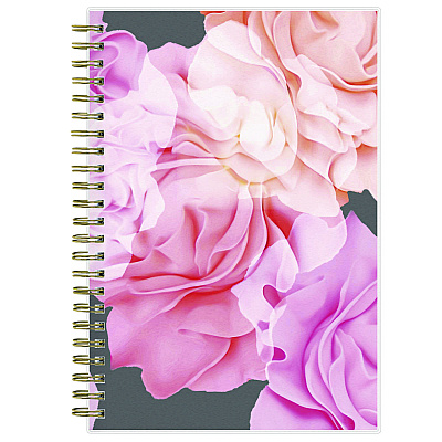 Blue Sky Joselyn Weekly/Monthly Planner, Floral Artwork, 8 x 5, Pink/Peach/Black Cover, 12-Month (Jan to Dec): 2026 (110396)