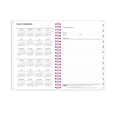 Blue Sky Joselyn Weekly/Monthly Planner, Floral Artwork, 8 x 5, Pink/Peach/Black Cover, 12-Month (Jan to Dec): 2026 (110396)
