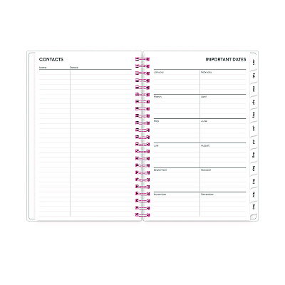 Blue Sky Joselyn Weekly/Monthly Planner, Floral Artwork, 8 x 5, Pink/Peach/Black Cover, 12-Month (Jan to Dec): 2026 (110396)