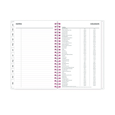 Blue Sky Joselyn Weekly/Monthly Planner, Floral Artwork, 8 x 5, Pink/Peach/Black Cover, 12-Month (Jan to Dec): 2026 (110396)