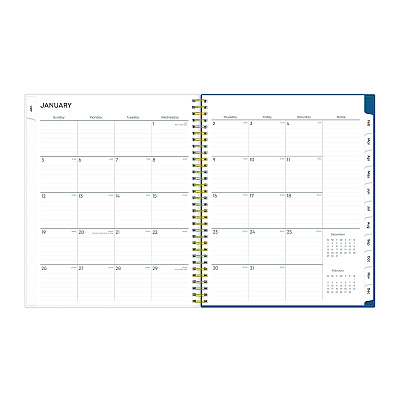 Blue Sky Bakah Blue Weekly/Monthly Planner, Floral Artwork, 11 x 8.5, Blue/White Cover, 12-Month (Jan to Dec): 2026 (137261)