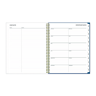 Blue Sky Bakah Blue Weekly/Monthly Planner, Floral Artwork, 11 x 8.5, Blue/White Cover, 12-Month (Jan to Dec): 2026 (137261)