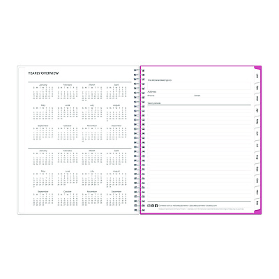 Blue Sky Breast Cancer Awareness Create-Your-Own Cover Weekly/Monthly Planner, Orchids Artwork, 11 x 8.5, 12-Month (Jan to Dec): 2026 (137268)