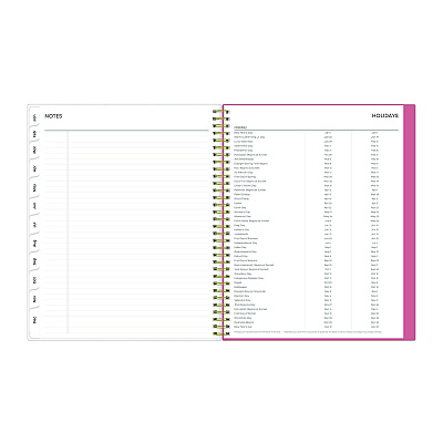 Blue Sky Fly By Frosted Weekly/Monthly Planner, Butterflies Artwork, 11 x 8.5, Blush/Pink Cover, 12-Month (Jan to Dec): 2026 (140195)