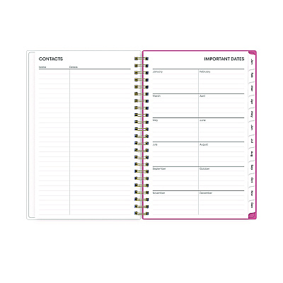 Blue Sky Fly By Frosted Weekly/Monthly Planner, Butterflies Artwork, 8 x 5, Blush/Pink Cover, 12-Month (Jan to Dec): 2026 (140196)