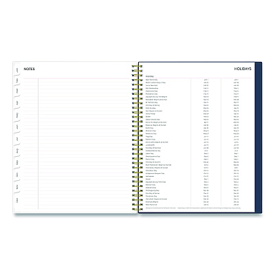 Blue Sky Ashlyn Weekly/Monthly Planner, Floral Artwork, 11 x 8.5, Navy/Multicolor Cover, 12-Month (Jan to Dec): 2026 (143957)