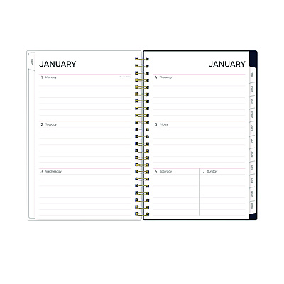 Blue Sky Ashlyn Weekly/Monthly Planner, Floral Artwork, 8 x 5, Navy/Multicolor Cover, 12-Month (Jan to Dec): 2026 (143958)