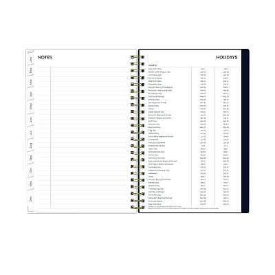Blue Sky Ashlyn Weekly/Monthly Planner, Floral Artwork, 8 x 5, Navy/Multicolor Cover, 12-Month (Jan to Dec): 2026 (143958)