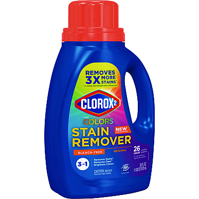 Clorox 2 For Colors Stain Remover and Laundry Additive, Regular, 33 oz Bottle, 6/Carton (CLO30037)