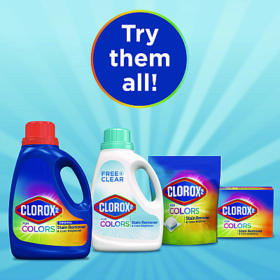 Clorox 2 For Colors Stain Remover and Laundry Additive, Regular, 33 oz Bottle, 6/Carton (CLO30037)