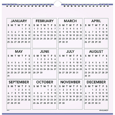 AT-A-GLANCE Landscape Monthly Wall Calendar, Landscapes Photography, 12 x 12, White/Multicolor Sheets, 12-Month (Jan to Dec): 2026 (88200)