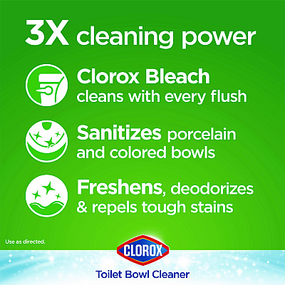 Clorox Ultra Clean Toilet Tablets Bleach, 3.5 oz Tablet, 2/Pack (CLO30024PK)