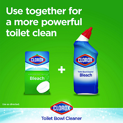 Clorox Ultra Clean Toilet Tablets Bleach, 3.5 oz Tablet, 2/Pack (CLO30024PK)