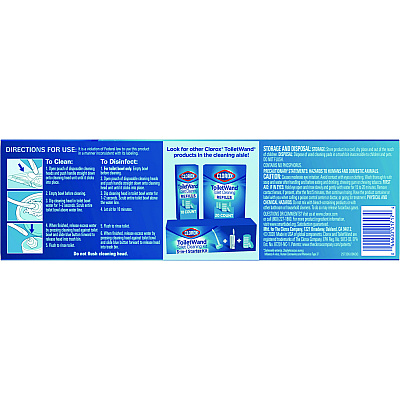 Clorox Disinfecting ToiletWand Refill Heads, Blue/White, 10/Pack, 6 Packs/Carton (CLO31620)