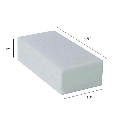 Americo Melamine Block Erasing Sponge, 4.75 x, 2.65, 1.12" Thick, White, 24/Carton (AMF551024)