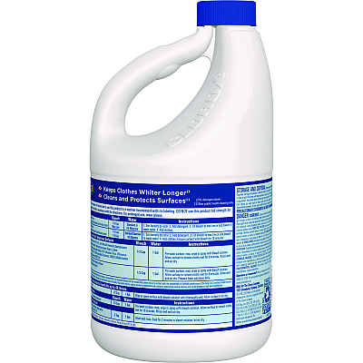 Clorox Concentrated Regular Disinfecting Bleach, 81 oz Bottle, 6/Carton (CLO32263)