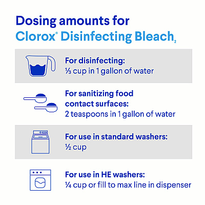 Clorox Concentrated Regular Disinfecting Bleach, 81 oz Bottle, 6/Carton (CLO32263)