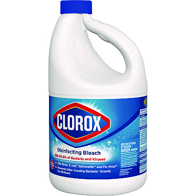 Clorox Concentrated Regular Disinfecting Bleach, 81 oz Bottle, 6/Carton (CLO32263)