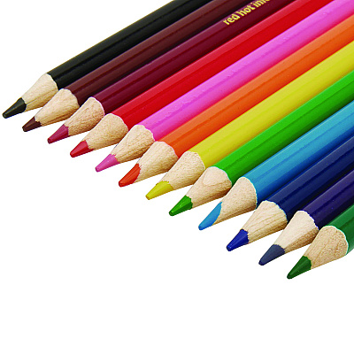Cra-Z-Art Colored Pencils, 12 Assorted Lead and Barrel Colors, 12/Set (CZA1040472)