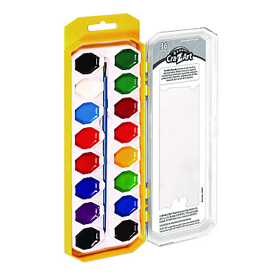 Cra-Z-Art Washable Watercolors, 16 Assorted Colors, Palette Tray (CZA1065236)