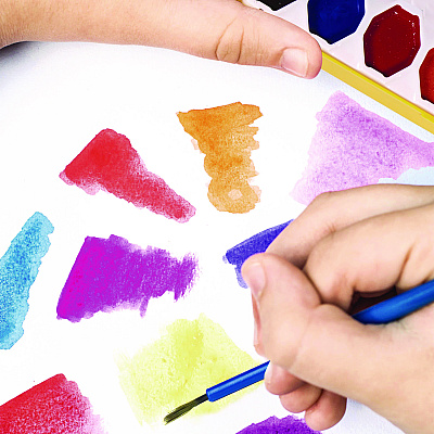 Cra-Z-Art Washable Watercolors, 16 Assorted Colors, Palette Tray (CZA1065236)