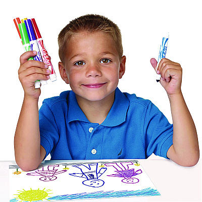 Cra-Z-Art Super Washable Markers, Broad Bullet Tip, Assorted Colors, 40/Set (CZA740106)
