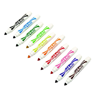 Cra-Z-Art Super Washable Markers, Broad Bullet Tip, Assorted Colors, 10/Set (CZA1000224)