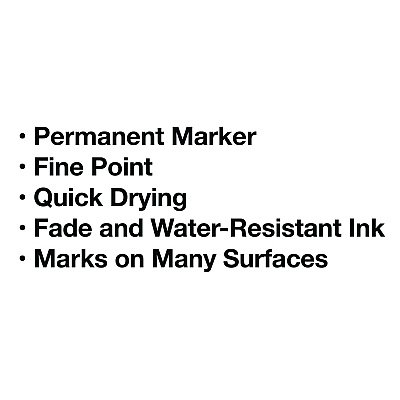 Cra-Z-Art Colorsharp Permanent Markers, Fine Bullet Tip, Assorted Colors, 12/Set (CZA4461024)