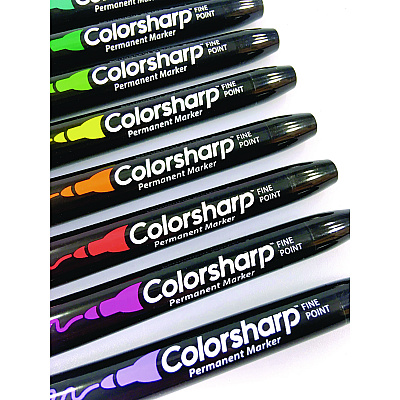 Cra-Z-Art Colorsharp Permanent Markers, Fine Bullet Tip, Assorted Colors, 12/Set (CZA4461024)