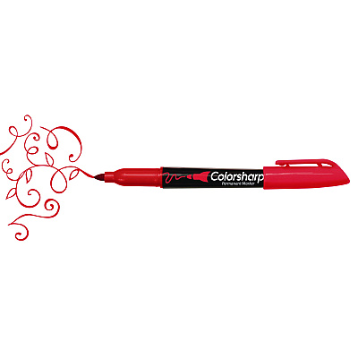 Cra-Z-Art Colorsharp Permanent Markers, Fine Bullet Tip, Assorted Colors, 12/Set (CZA4461024)