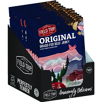 Field Trip Beef Jerky, Original, 1 oz Bag, 12 Bags/Carton (FLTFLD00503)