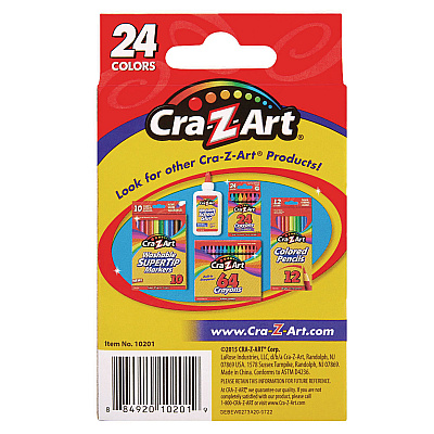 Cra-Z-Art School Quality Crayon, Assorted Colors, 24/Box (CZA1020148)