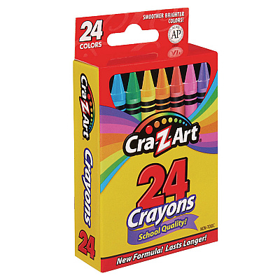 Cra-Z-Art School Quality Crayon, Assorted Colors, 24/Box (CZA1020148)