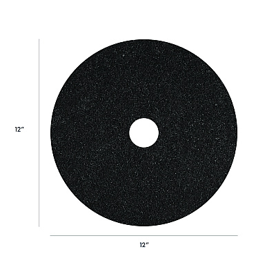 Americo Stripping Pads, 12" Diameter, Black, 5/Carton (AMF400112)