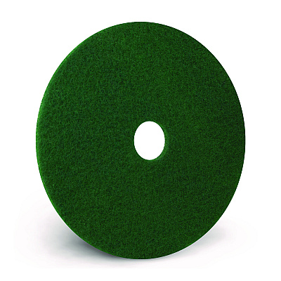 Americo Scrubbing Pads, 16" Diameter, Green, 5/Carton (AMF400316)