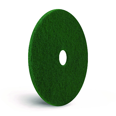 Americo Scrubbing Pads, 16" Diameter, Green, 5/Carton (AMF400316)