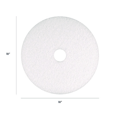 Americo Polishing Pads, 18" Diameter, White, 5/Carton (AMF401218)