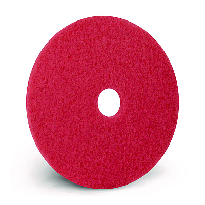 Americo Buffing Pads, 12" Diameter, Red, 5/Carton (AMF404412)