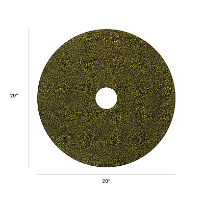 Americo Black Diamond 1500 Grit Diamond Pad, 20" Diameter, Black/Yellow, 2/Carton (AMF442320)