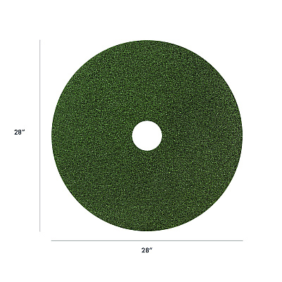 Americo Black Diamond 3000 Grit Diamond Pad, 28" Diameter, Black/Green, 2/Carton (AMF442428)