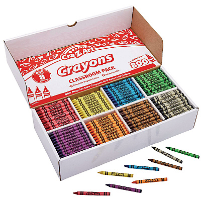Cra-Z-Art Crayons, 8 Assorted Colors, 800/Pack (CZA740031)