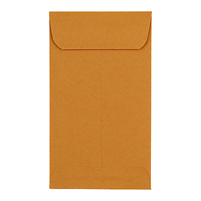 Universal Kraft Coin Envelope, #5 1/2, Round Flap, Gummed Closure, 3.13 x 5.5, Light Brown Kraft, 500/Box (UNV35302)
