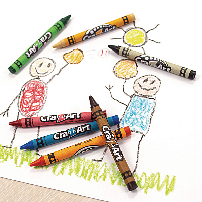 Cra-Z-Art Crayons, 16 Assorted Colors, 16/Set (CZA10200WM40)