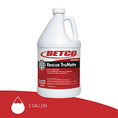 Betco Rescue TruMatte Floor Finish, 1 gal Bottle, 4/Carton (BET16820400)