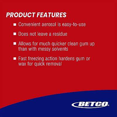 Betco FiberPRO Gum Remover, 6.5 oz Aerosol Can, 12/Carton (BET0092300)