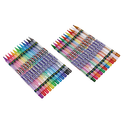 Cra-Z-Art Twist Up Colored Pencils, 24 Assorted Lead Colors, Clear Barrel, 24/Set (CZA1046224)