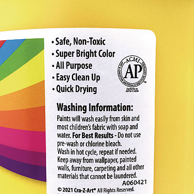 Cra-Z-Art Washable Kids Paint, Yellow, 1 gal Bottle (CZA760042)