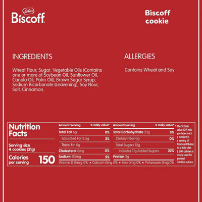 Biscoff Cookies Dispenser Box, Caramel Cookie, 0.22 oz Bag, 150/Carton (LTB50639)