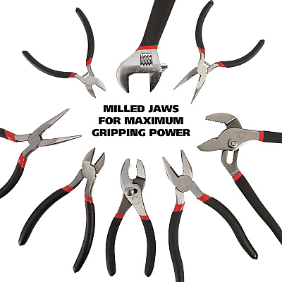 Great Neck 8-Piece Steel Pliers and Wrench Tool Set (GNS87900)